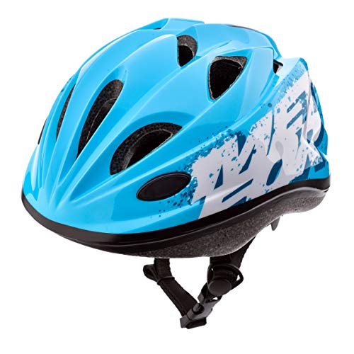 meteor Casco Bicicleta Bebe Helmet Bici Ciclismo para Niño - Cascos para Infantil - Bici Casco para Patinete Ciclismo Montaña BMX Carretera Skate Patines monopatines HB6-5 (M (52-56 cm), KS07 Blue)