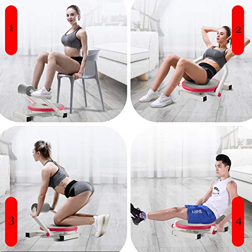 MEYLEE Entrenadores De Abdominales Centrales Y Abdominales, Máquina De Entrenamiento Abdominal, Equipo De Entrenamiento De Fuerza Central Todo En Uno Y Guía De Ejercicios para Perder Peso,Azul