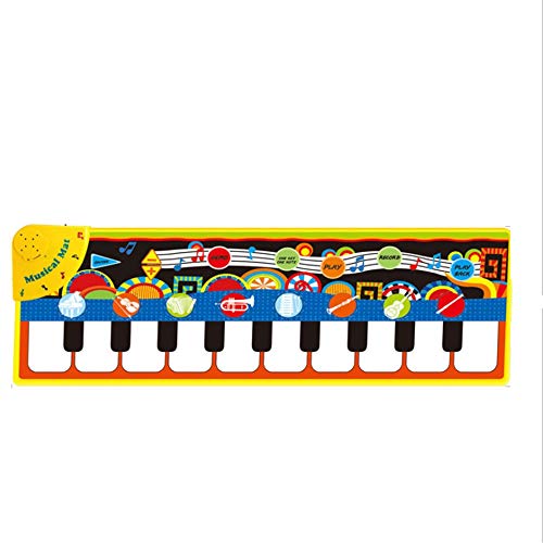 MICEROSHE Alfombra de Baile de Piano 43 Pulgadas De 10 Teclas Plegable Piso Teclado De Piano Baile Actividad Mat Stepping Juguete del Instrumento Musical Regalos Divertidos para Niños