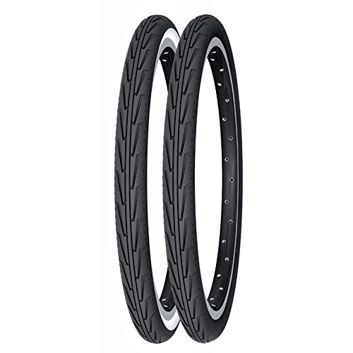 Michelin Cubierta, Rennradreifen City'J, 37-440 (500A Confort), Schwarz/Weiãÿ, FA003466038, Blanco, 500 A