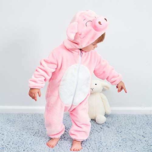 MICHLEY Bebé Ropa Niños Niñas Pijama Disfraces Primavera Franela Traje Animales Pelele fenzhu-100cm