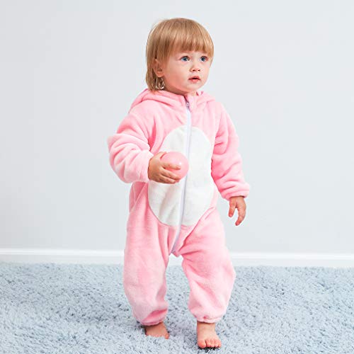 MICHLEY Bebé Ropa Niños Niñas Pijama Disfraces Primavera Franela Traje Animales Pelele fenzhu-100cm