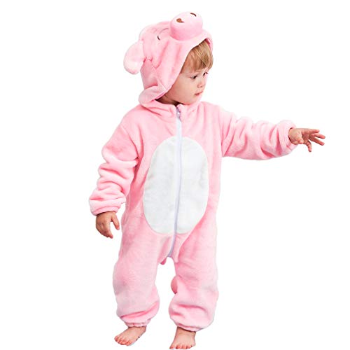 MICHLEY Bebé Ropa Niños Niñas Pijama Disfraces Primavera Franela Traje Animales Pelele fenzhu-100cm