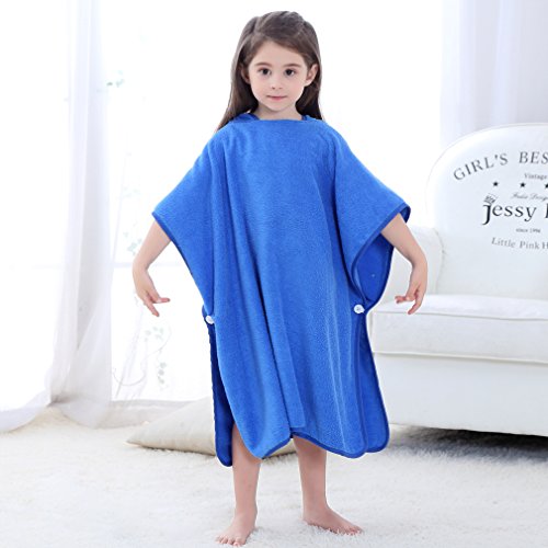 MICHLEY Niños Niñas Capucha Toallas de baño Bebé Albornoz Ropa Niño Suave Animal Algodón Manta Regalos Para Bebes Poncho 70x70cm apto para 2-6 años(Elefante)