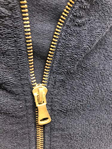 M.I.D.A. Sudadera para hombre con capucha y cremallera, fabricada en Italia, 100% algodón. turquesa L M.I.D.A. Sudadera para hombre con capucha y cremallera, fabricada en Italia, 100% algodón. turquesa L