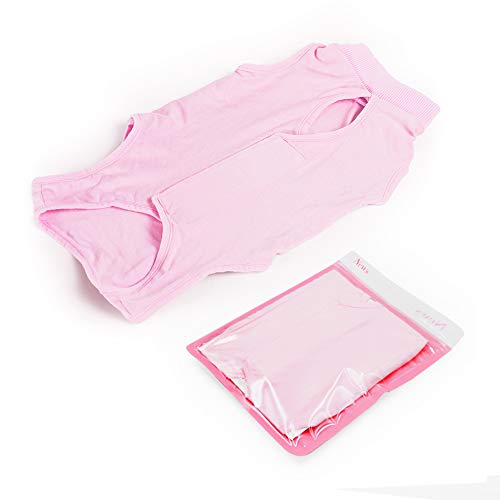 MIECNATG Gatos Traje de recuperación Profesional para heridas Abdominales o Enfermedades de la Piel Alternativo para Gatos y Perros después de la cirugía Ropa para el hogar(Rosa,m)