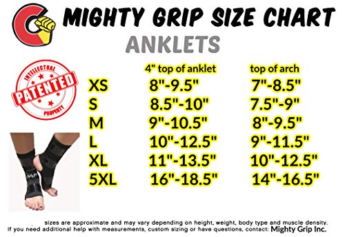 Mighty Grip – Protector para Tobillo, ideal para pole dance, con Realce, tamaño S