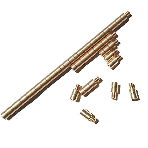 MILAEM 25 Grain 50 Grain 100 Grain Tornillo de Peso Latón Inserciones de Punta de Flecha Peso Adicional Cobre para la Caza con Arco (25 Grain)