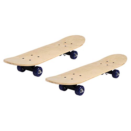 Milageto Los Niños Aprenden Trucos de Skate Más Rápido Longboard, Tablas de Skate para Principiantes en Blanco 24 Pulgadas