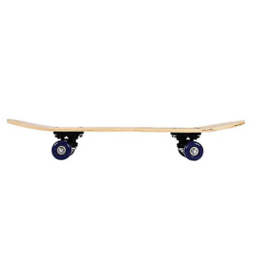 Milageto Los Niños Aprenden Trucos de Skate Más Rápido Longboard, Tablas de Skate para Principiantes en Blanco 24 Pulgadas