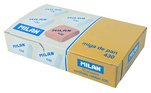 Milan 430 - Caja de 30 gomas de borrar, miga de pan