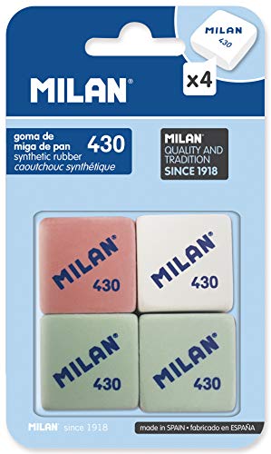 Milan BMM9215 - Pack de 4 gomas de borrar