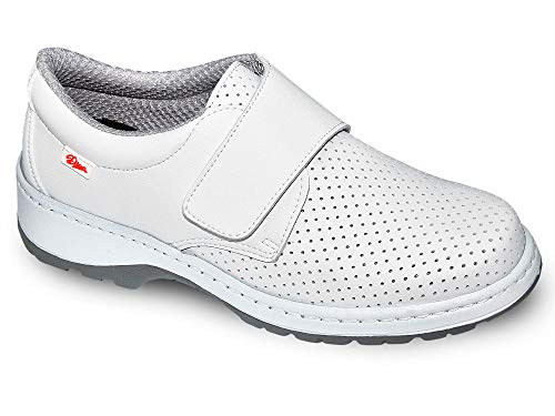 Milan-SCL picado Color Blanco Talla 41, Zapato de Trabajo Unisex Certificado CE EN ISO 20347 Marca DIAN