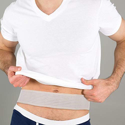 MILISTEN Cinturón de Protección de Diálisis Abdominal Tubo Elástico Ajustable Tubo de Almacenamiento Truss Cinturón Titular de Catéter para Hombres Mujeres Mayores (Beige)