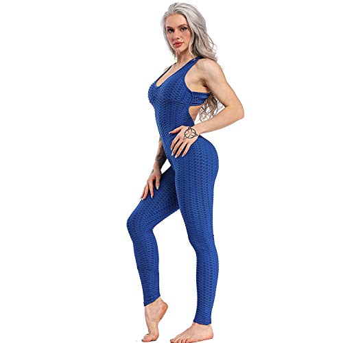 Mimoka Monos Pantalones Deportivos Mujer Elástico y Transpirable | Leggins Mujer Fitness Push up con Tirantes para Yoga GYM Running (M, Azul Oscuro) Mimoka Monos Pantalones Deportivos Mujer Elástico y Transpirable | Leggins Mujer Fitness Push up con Tirantes para Yoga GYM Running (M, Azul Oscuro)