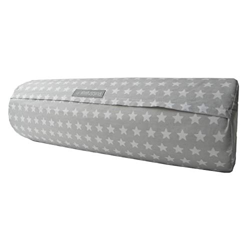 Mimuselina Rulo de Gateo | Rodillo de Gateo, Fomenta la Psicomotricidad y la Postura Correcta, Desenfundable y Lavable, Diseño Estrellas Gris, 15x50 cm Mimuselina Rulo de Gateo | Rodillo de Gateo, Fomenta la Psicomotricidad y la Postura Correcta, Desenfundable y Lavable, Diseño Estrellas Gris, 15x50 cm