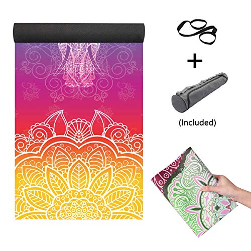 MINCHEDA Esterilla de Yoga Antideslizante con Bolso para Colchoneta de Ejercicios, para Pilates, Ashtanga, Hatha, 183 X 68 X 0,5 CM MINCHEDA Esterilla de Yoga Antideslizante con Bolso para Colchoneta de Ejercicios, para Pilates, Ashtanga, Hatha, 183 X 68 X 0,5 CM