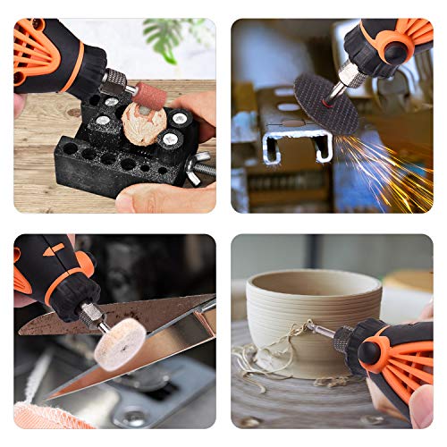 Mini Amoladora Eléctrica, GINELSON Advanced Professional Kit de Herramientas Rotativas Multifunción Sin Llave/Eje Flexible 150 Accesorios, Velocidad Variable para Manualidad y Creación Bricolaje Mini Amoladora Eléctrica, GINELSON Advanced Professional Kit de Herramientas Rotativas Multifunción Sin Llave/Eje Flexible 150 Accesorios, Velocidad Variable para Manualidad y Creación Bricolaje