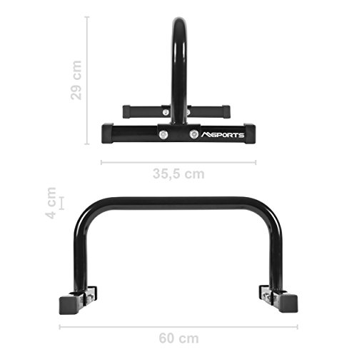 MINI BARRAS PARALELAS Professional L x An x Al: 60x35x29 cm | Empuñaduras de push-up con barras de flexiones