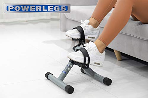 MINI BIKE POWERLEGS® - Mini bicicleta Estática Para Brazos y Piernas de Acero Compacto Plegable Pórtatil - Ejercitador De Piernas Para Mejorar La Circulación - Pedalier - Rehabilitación - Fisioterapia