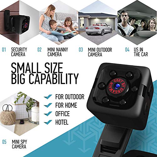 Mini Camara Espía Oculta,Micro Camaras 1080P HD WiFi Vigilancia Grabadora de Video Portátil con IR Visión Nocturna Detector de Movimiento,Camara Seguridad Pequeña Inalambrica Interior/Exterior