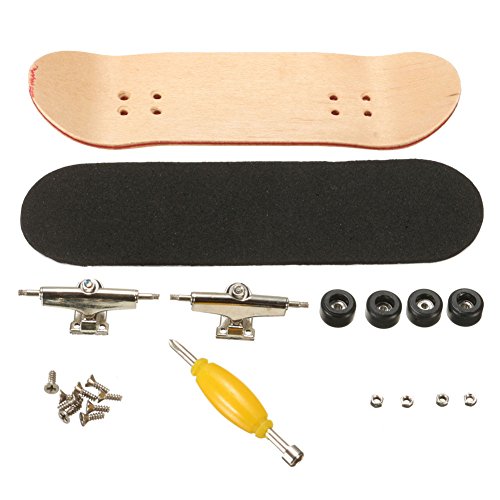 Mini Diapasón, Patineta de Dedos Profesional Maple Wood DIY Assembly Skate Boarding Toy Juegos de Deportes Regalo de Navidad Para Niños (Negro)