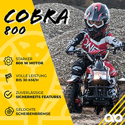 Mini Eléctrico Niños ATV Cobra 800 Vatios Pocket Quad - Naranja