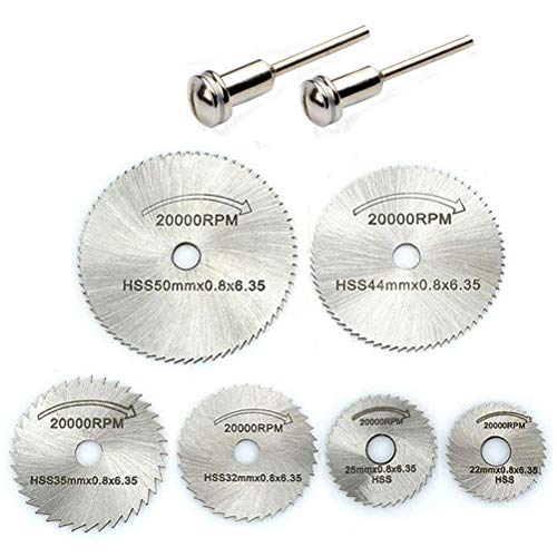 Mini hojas de sierra circular - Accesorios para el kit de disco de corte de herramienta rotativa, discos de corte de taladro de metal para cortar metal de plástico y madera (8 piezas) Mini hojas de sierra circular - Accesorios para el kit de disco de corte de herramienta rotativa, discos de corte de taladro de metal para cortar metal de plástico y madera (8 piezas)