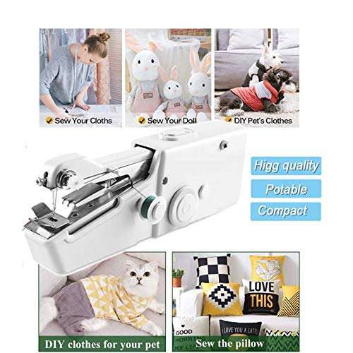 Mini Maquina de Coser, Gullen Portátil Herramienta de Puntada Rápida para Tela Ropa en Viaje Casa,Tijera, Aguja y Enhebrador Uso de Viaje y Casav Mini Maquina de Coser, Gullen Portátil Herramienta de Puntada Rápida para Tela Ropa en Viaje Casa,Tijera, Aguja y Enhebrador Uso de Viaje y Casav