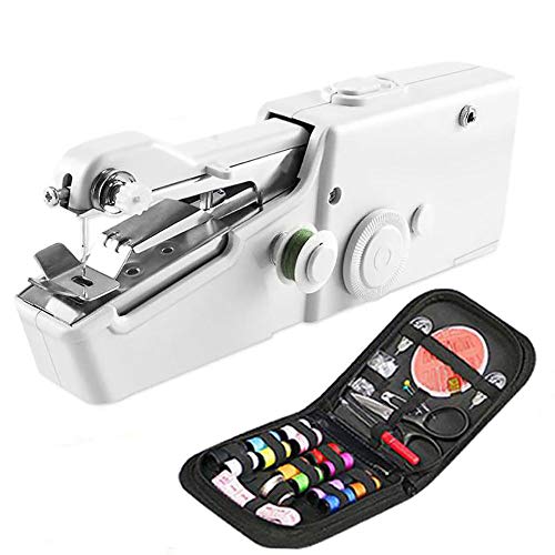 Mini Maquina de Coser, Gullen Portátil Herramienta de Puntada Rápida para Tela Ropa en Viaje Casa,Tijera, Aguja y Enhebrador Uso de Viaje y Casav Mini Maquina de Coser, Gullen Portátil Herramienta de Puntada Rápida para Tela Ropa en Viaje Casa,Tijera, Aguja y Enhebrador Uso de Viaje y Casav