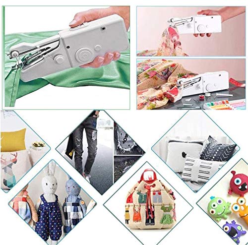 Mini Maquina de Coser, Gullen Portátil Herramienta de Puntada Rápida para Tela Ropa en Viaje Casa,Tijera, Aguja y Enhebrador Uso de Viaje y Casav Mini Maquina de Coser, Gullen Portátil Herramienta de Puntada Rápida para Tela Ropa en Viaje Casa,Tijera, Aguja y Enhebrador Uso de Viaje y Casav