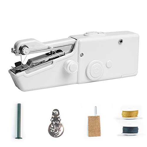 Mini máquina de coser, Mini Máquina de Coser Portátil De Mano Herramientas Portátiles Pantalones de coser rápida y manejable adecuada para ropa de tela para Viaje/Casa Mini máquina de coser, Mini Máquina de Coser Portátil De Mano Herramientas Portátiles Pantalones de coser rápida y manejable adecuada para ropa de tela para Viaje/Casa