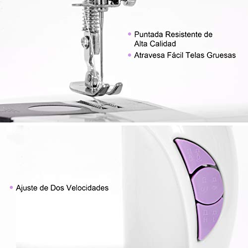 Mini Máquina de Coser Portatil con Kit de Costura y Mesa Extensible con Luz, Maquina Coser para Niñas, Principantes y Experimentados Mini Máquina de Coser Portatil con Kit de Costura y Mesa Extensible con Luz, Maquina Coser para Niñas, Principantes y Experimentados