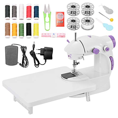 Mini Máquina de Coser Portatil con Kit de Costura y Mesa Extensible con Luz, Maquina Coser para Niñas, Principantes y Experimentados Mini Máquina de Coser Portatil con Kit de Costura y Mesa Extensible con Luz, Maquina Coser para Niñas, Principantes y Experimentados