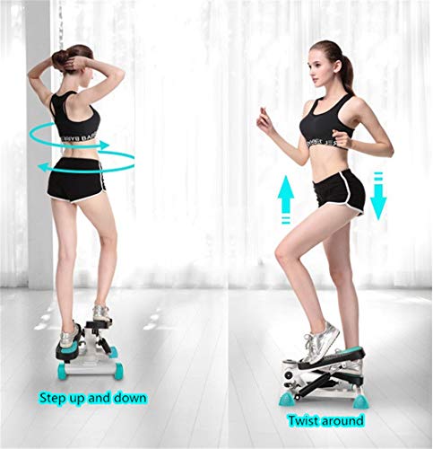 Mini Máquinas de step para fitness Up-Down Stepper Home Trainer Pierna Muslo Tonificación Entrenamiento Fitness Escalera Brazo Cordón Máquina de entrenamiento Pantalla LED Contador de calorías