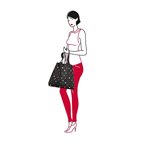 Mini Maxi Shopper Bolsa de Viaje, Negro (Puntini) Mini Maxi Shopper Bolsa de Viaje, Negro (Puntini)