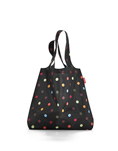 Mini Maxi Shopper Bolsa de Viaje, Negro (Puntini) Mini Maxi Shopper Bolsa de Viaje, Negro (Puntini)