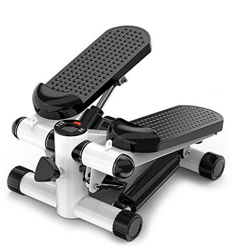 Mini paso a paso multifunción, máquina de ejercicio de fitness silenciosa con bandas de resistencia, ejercicio aeróbico, quema calorías, gimnasio doméstico (negro)