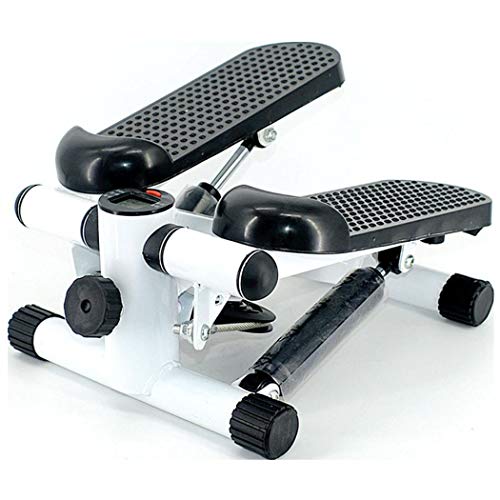 Mini paso a paso multifunción, máquina de ejercicio de fitness silenciosa con bandas de resistencia, ejercicio aeróbico, quema calorías, gimnasio doméstico (negro)