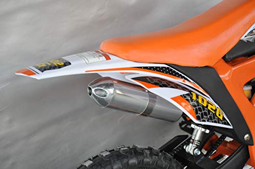 Mini Pitbike con motor de 49cc de 2 tiempos, XTM TEAM cross. Mini dirt bike. Moto de mini cross (Naranja)