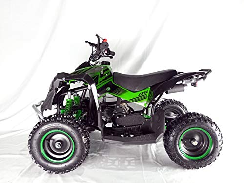 Mini quad de gasolina con motor de 49cc de 2 tiempos -ATV17 KING KONG. / Mini quad para niños de 5 a 12 años/miniquad infantil (VERDE)