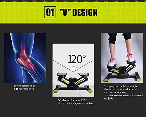 Mini Stepper, Stepper Cardio Fitness, Máquinas de Step para Fitness para Piernas y Cintura, Apto para Principiantes y Profesionales, Sin Ruido, Carga-100KG Mini Stepper, Stepper Cardio Fitness, Máquinas de Step para Fitness para Piernas y Cintura, Apto para Principiantes y Profesionales, Sin Ruido, Carga-100KG