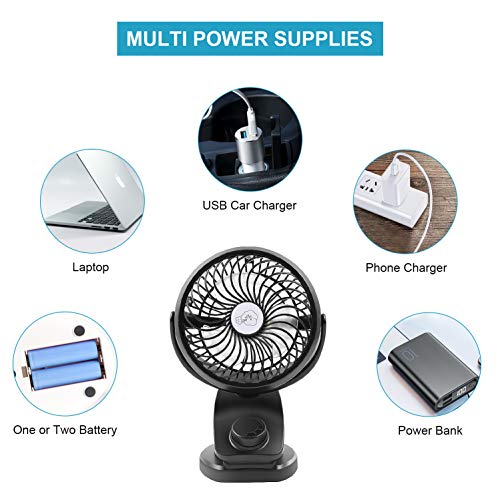 Mini Ventilador Clip Ventilador 4400mAh Batería Ventilador De Escritorio USB Activado Ventilador Silencioso Pequeño Personal Portátil para la Oficina, Hogar,Viajar, acampar, Cochecito de Bebé(Negro) Mini Ventilador Clip Ventilador 4400mAh Batería Ventilador De Escritorio USB Activado Ventilador Silencioso Pequeño Personal Portátil para la Oficina, Hogar,Viajar, acampar, Cochecito de Bebé(Negro)