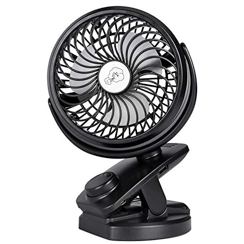 Mini Ventilador Clip Ventilador 4400mAh Batería Ventilador De Escritorio USB Activado Ventilador Silencioso Pequeño Personal Portátil para la Oficina, Hogar,Viajar, acampar, Cochecito de Bebé(Negro) Mini Ventilador Clip Ventilador 4400mAh Batería Ventilador De Escritorio USB Activado Ventilador Silencioso Pequeño Personal Portátil para la Oficina, Hogar,Viajar, acampar, Cochecito de Bebé(Negro)