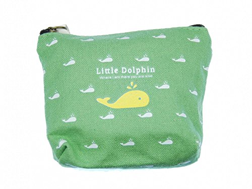 Miniblings Wal bolsa del bolso del monedero del dinero pescado de mar verde animal Miniblings Wal bolsa del bolso del monedero del dinero pescado de mar verde animal