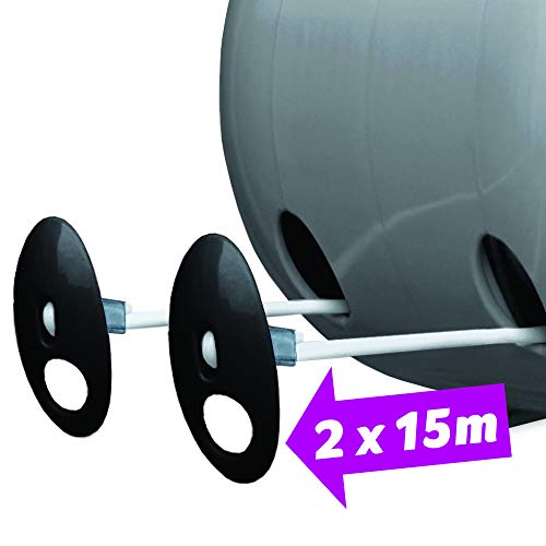 Minky Cuerda Retractable para Tender en Exterior - 30 m (2x15m)