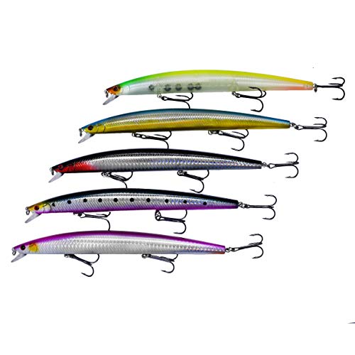 Minnow señuelos de Pesca Cebo Artificial Duro Catching/Spinning – 18cm y 24 Gramos