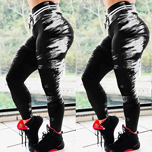 MINXINWY Leggins Deportivos Mujer, Nuevo Leggings de Mujer de impresión Running Gym Gimnasio Mallas de elásticas Pantalones de Yoga Deportivos Ocasionales Mujeres