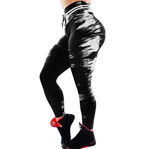 MINXINWY Leggins Deportivos Mujer, Nuevo Leggings de Mujer de impresión Running Gym Gimnasio Mallas de elásticas Pantalones de Yoga Deportivos Ocasionales Mujeres