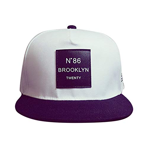 MINXINWY Sombrero de Gorra de béisbol Unisex, Sombrero Plano de Pareja Sombrero Casual Blanco y Negro Sombrero de Hip Hop Sombrero de protección Solar Gorra Deporte al Aire Libre Ocio